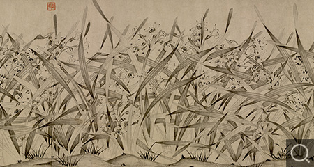 元代王迪简的水墨画凌波图卷