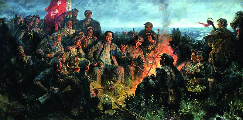 油画《革命理想高于天》