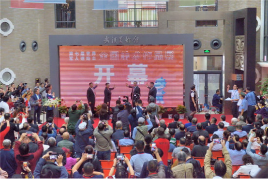 第七届世界军人运动会全国美术作品展开幕式在武汉美术馆举行