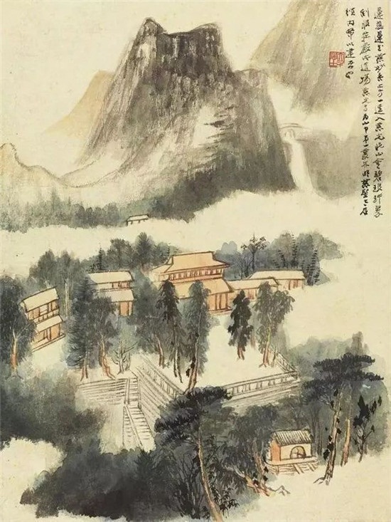 张大千《山水册页》欣赏