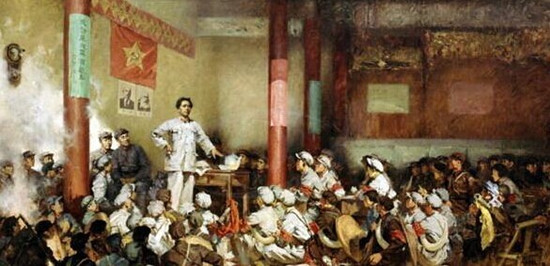 何孔德人物油画《古田会议》