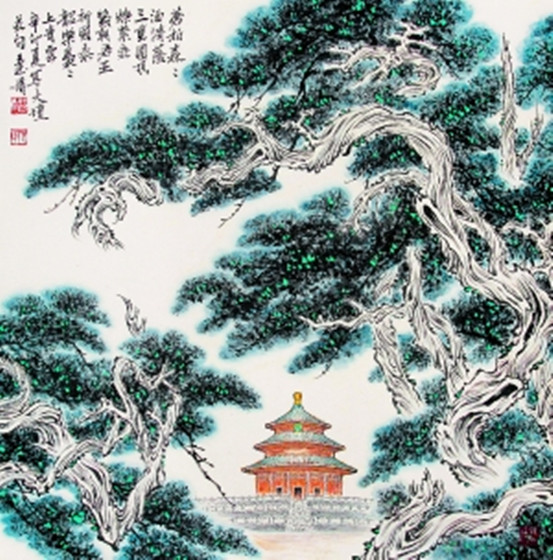 齐慧娟山水《神秘的天坛》