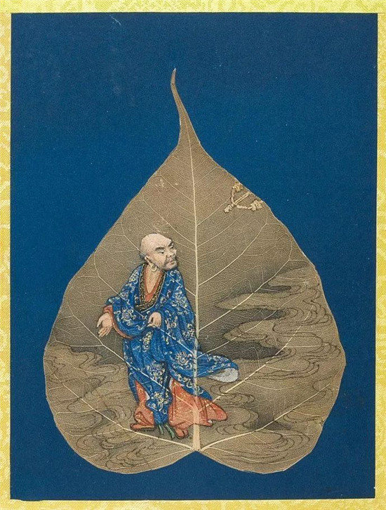 乾隆年间菩提叶画珍品《十八罗汉图》