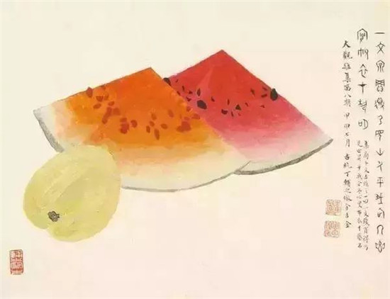 名家画西瓜为您解解暑