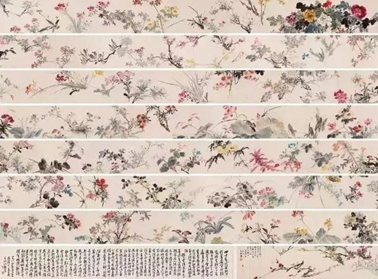 27米长《百卉图》，王雪涛生平第一作