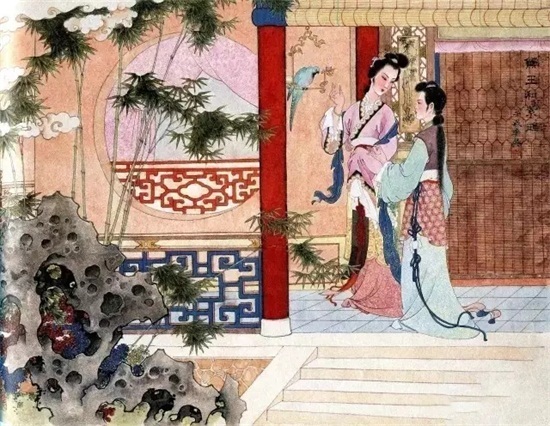 工笔重彩大师任率英笔下的那些美人儿