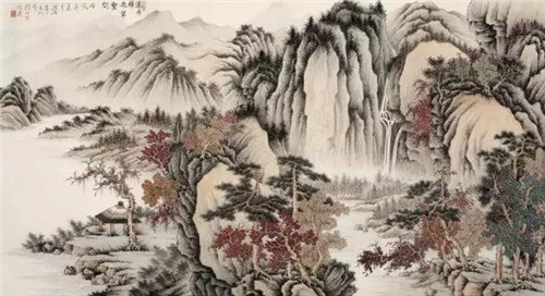 工笔山水画，太美了！