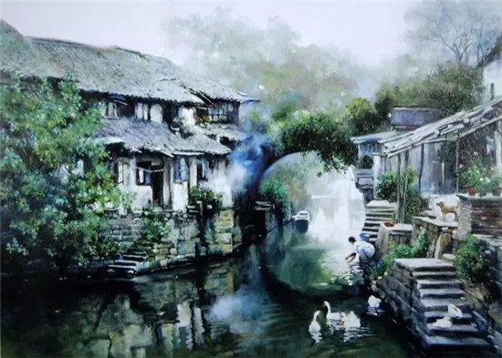 周迅18岁半裸身体，为他做人体模特！一幅画184万，他笔下的江南女子，真美！