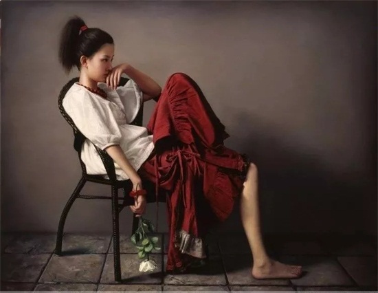 一幅油画卖到448万，这画中的少女到底有多美！