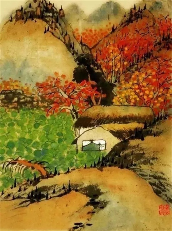 老树画画——风起但听闲花落，雨过且看归鸟飞
