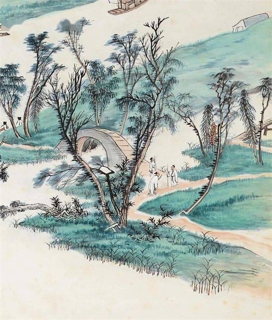 赏画｜张大千《春风帆影》