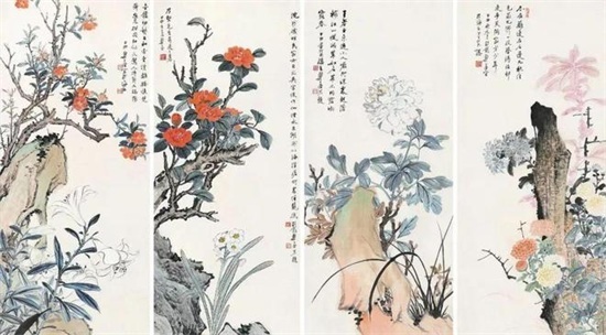 民国时期画家融诗书画于一炉，创中国画的三绝