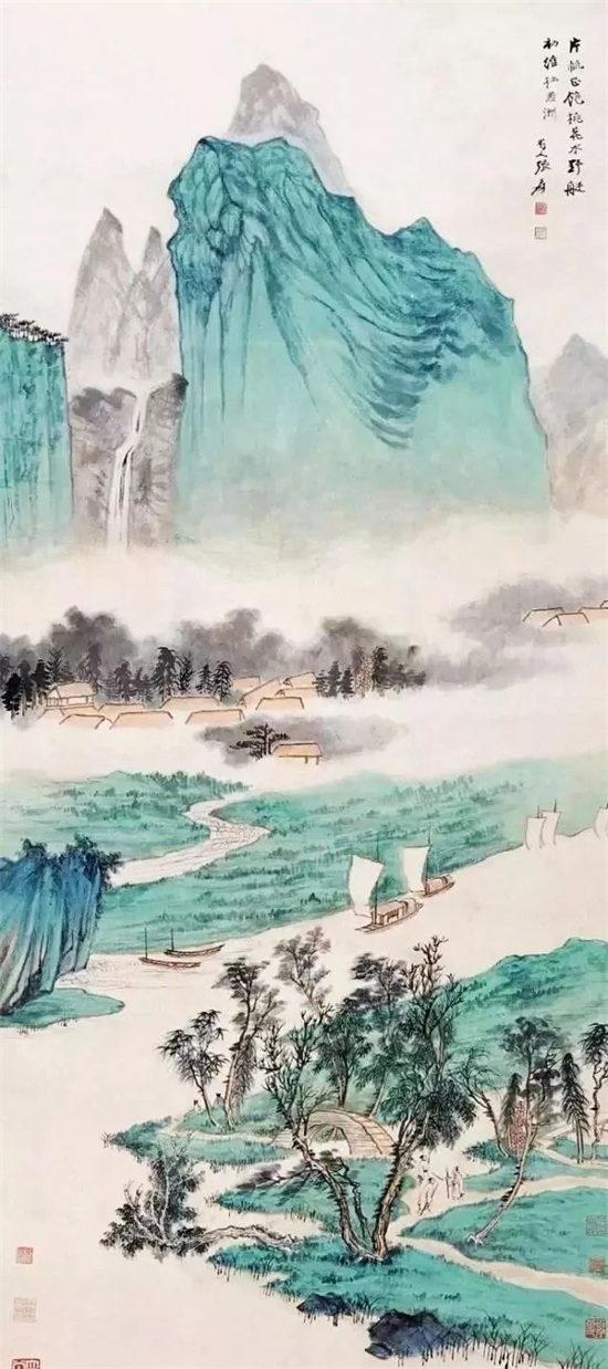 这些画，张大千画得干干净净！境界实在是高！