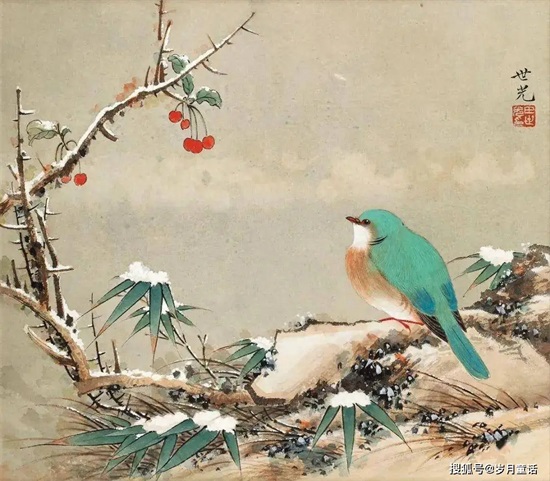 这一组花鸟雪景画：冬日里的一抹色彩，赏心悦目！