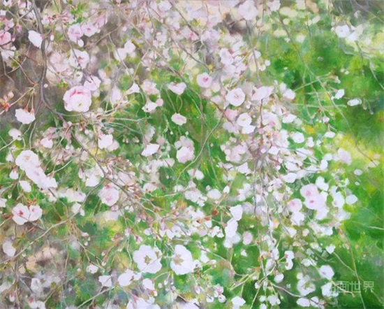 春天在她的画布上绽放：凯瑞·西蒙斯的花卉油画