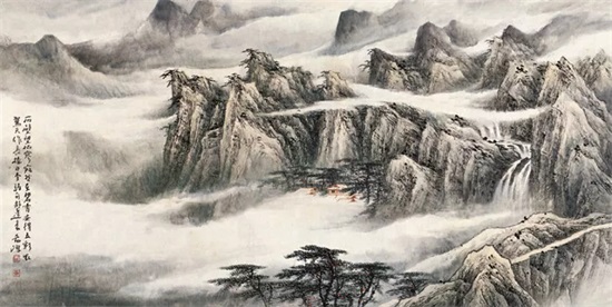 这山水画：雄伟秀丽，豪迈刚健，气势磅礴！