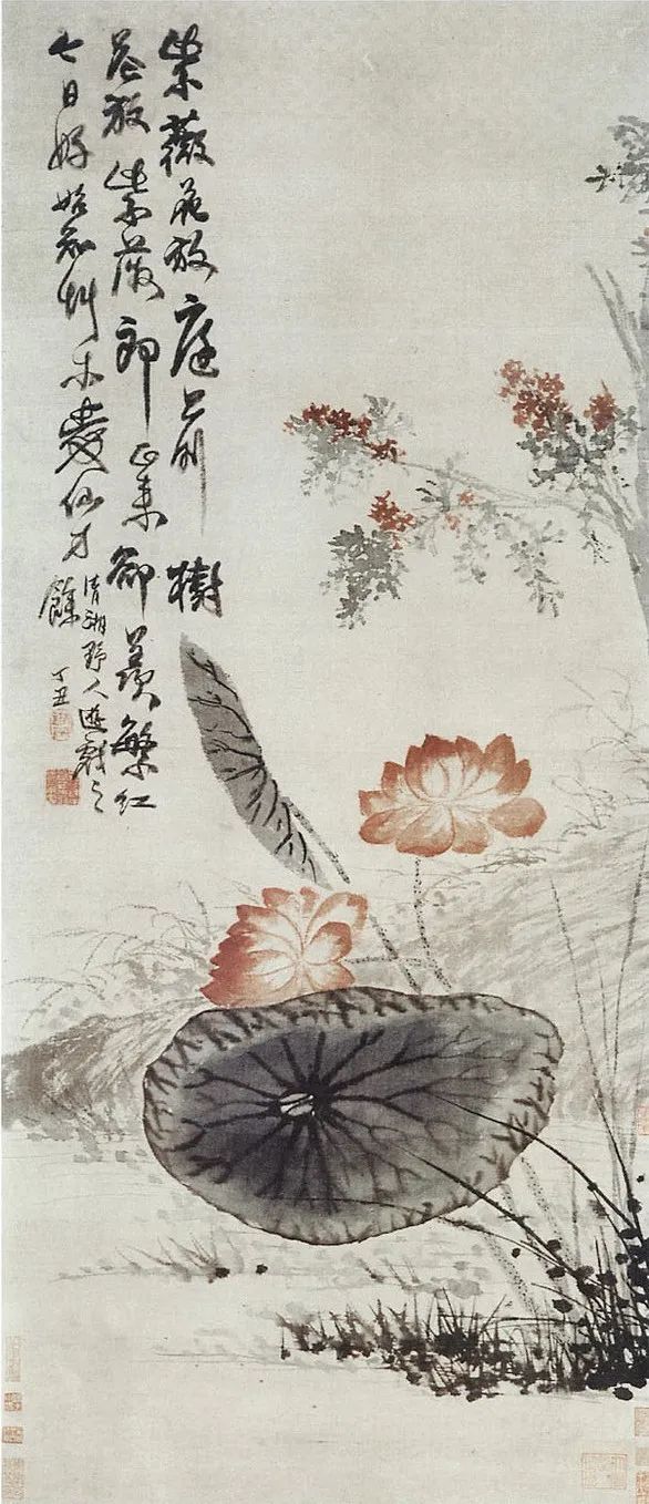 赏石涛泼墨荷花，过瘾 ！