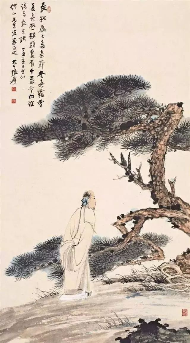 张大千的松，清心养性！